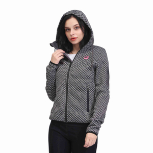 Women’s Allover Print Fleece Seal Pocket Hoodie Sweatshirt