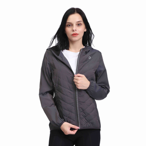 Women's Quilted Insulated Hybrid Light Weight Hoodie Jacket