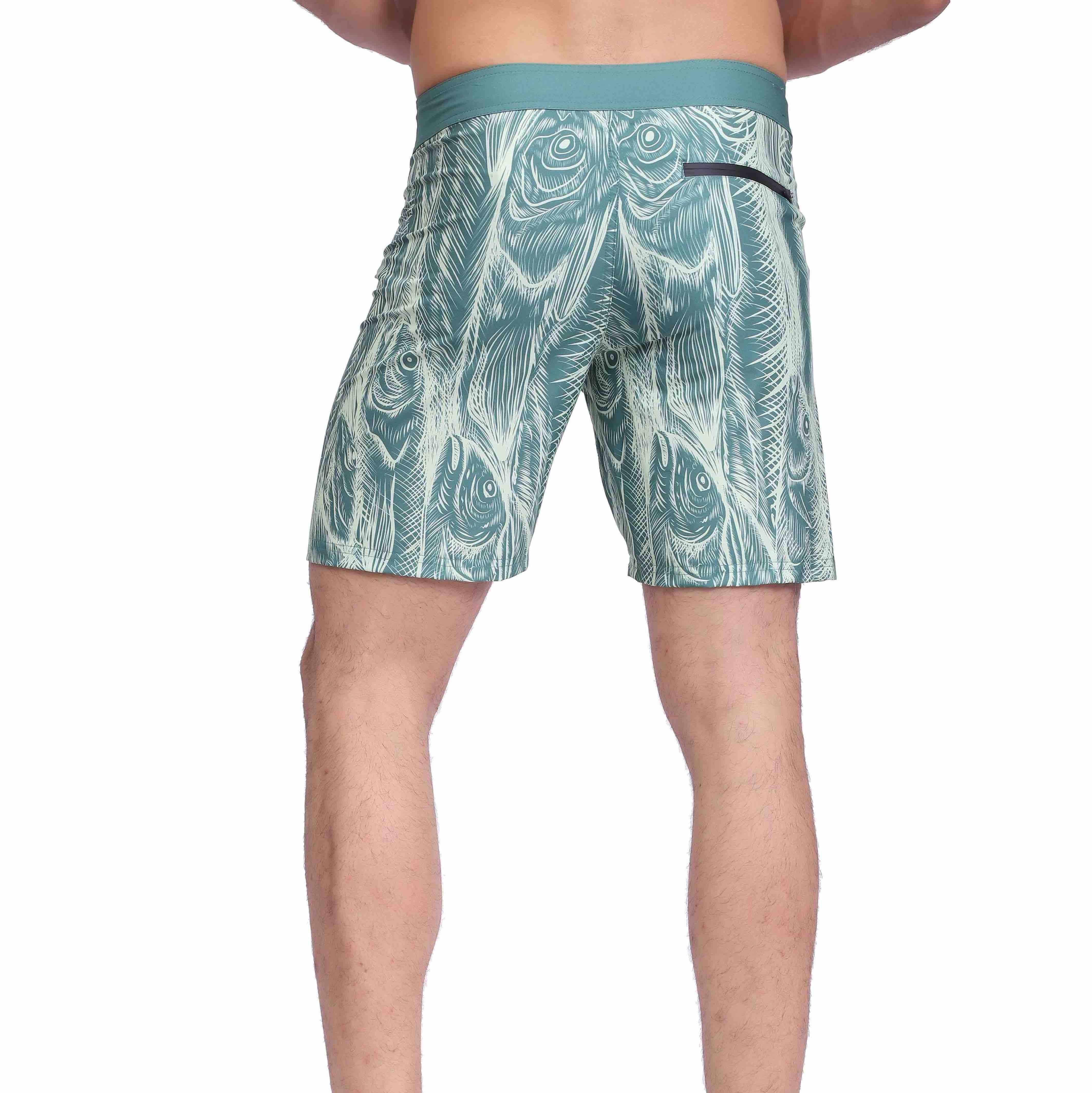 Mens Quick Dry Print 4 Way Stretch Swim Trunks Swimwear Bathing Suits