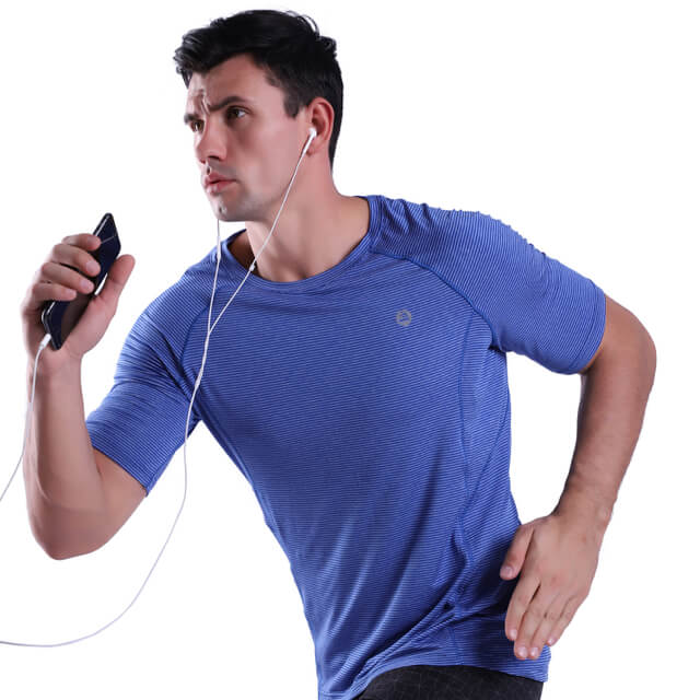 Men's Quick Dry Short Sleeve T- Shirt Breathable Running Workout Tee Shirts Cowl Neck Top
