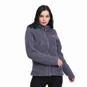 Women's Casual Sherpa Fuzzy Fleece Bonded Hoodie Jacket