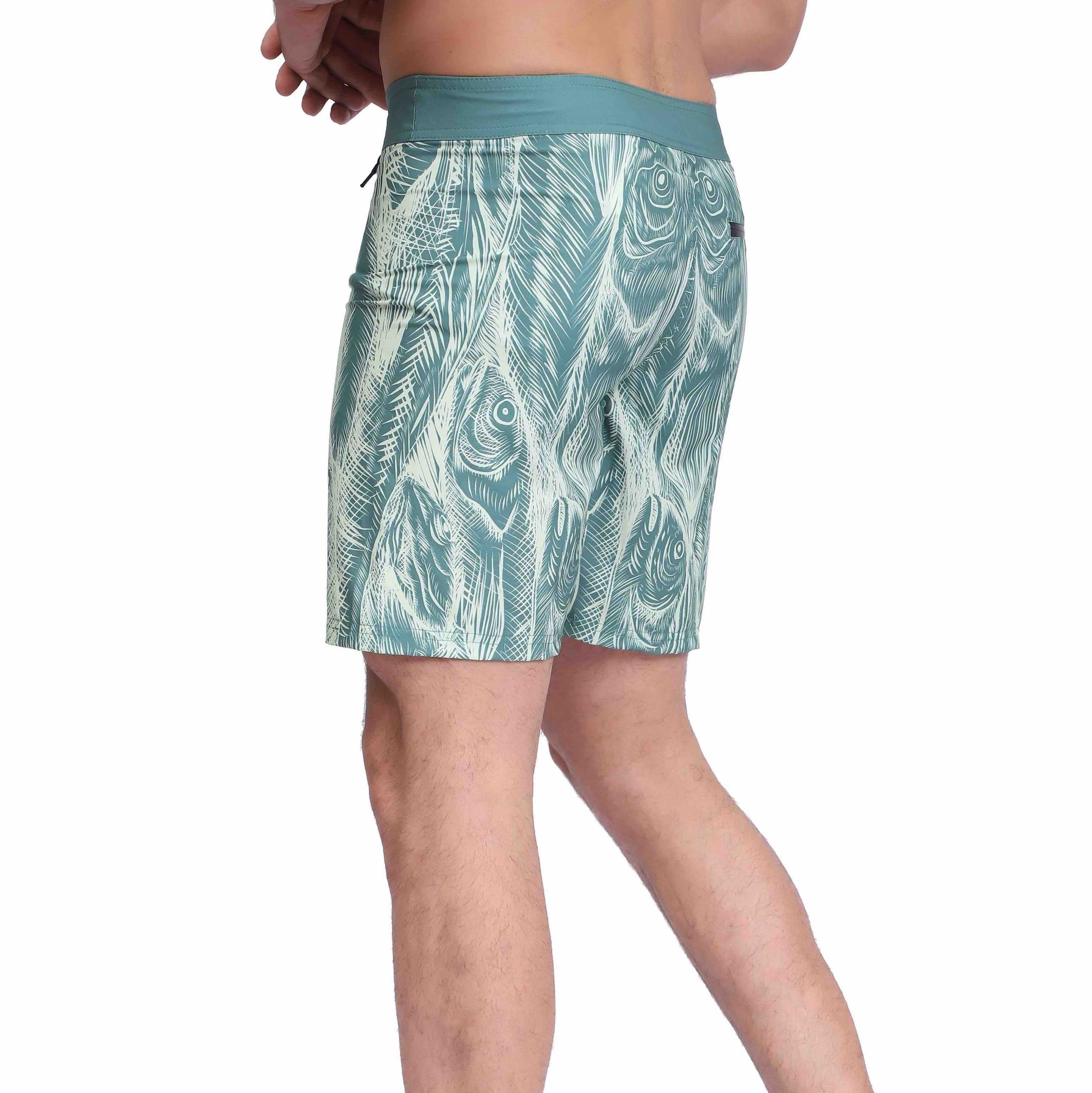Mens Quick Dry Print 4 Way Stretch Swim Trunks Swimwear Bathing Suits